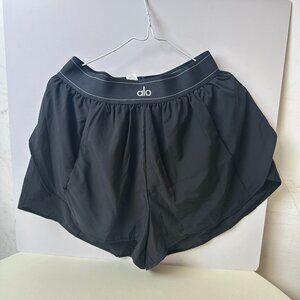 Alo Black Double Layer SportsShorts Women's Size S